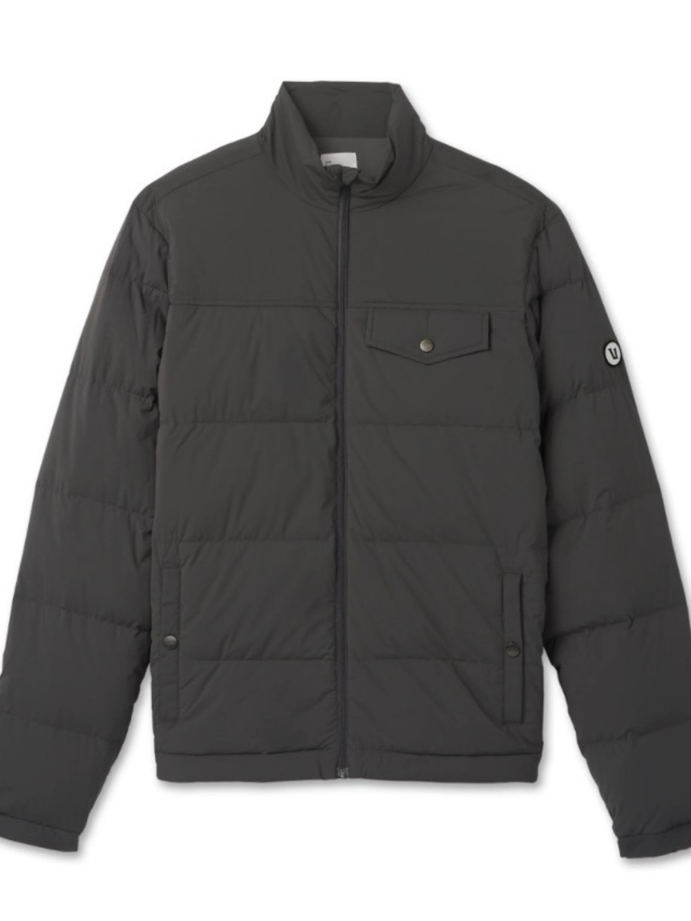 Vuori Jacket Men’s Medium Meysan Down Jacket Quilted Puffer Jacket Black